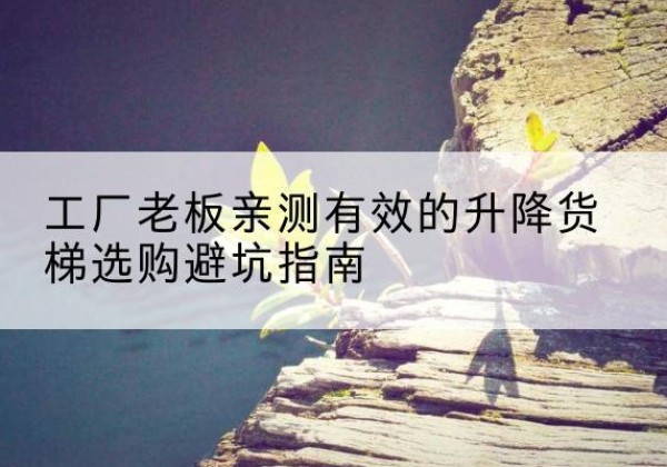 唐县升降货梯怎么选-工厂老板亲测有效的升降货梯选购避坑指南